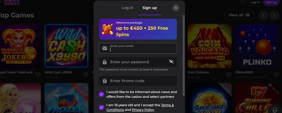 Memo Casino Games and Slots